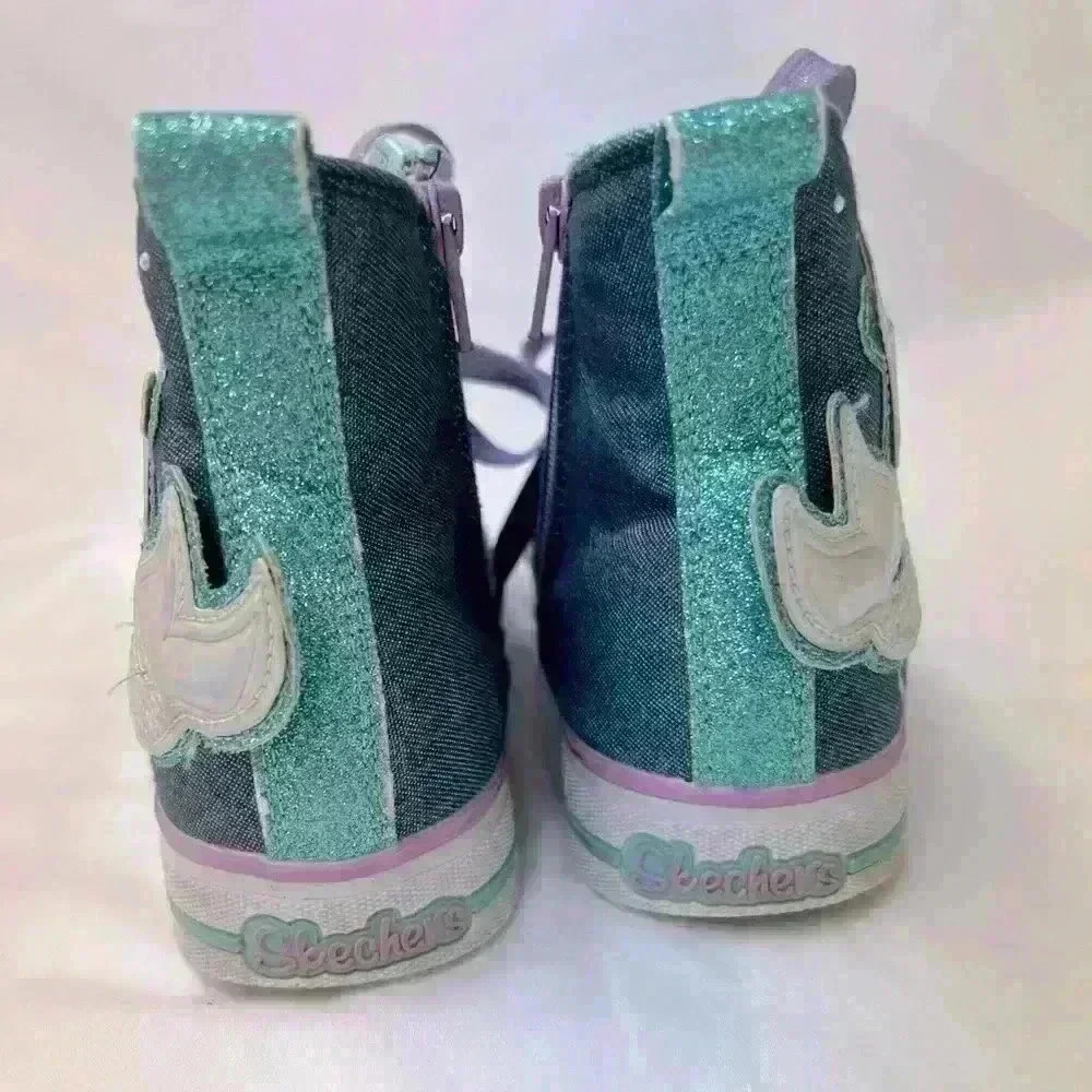 Sketchers girls Twinkle Lite Magnificent Mermaid sneakers. - Picture 3 of 11